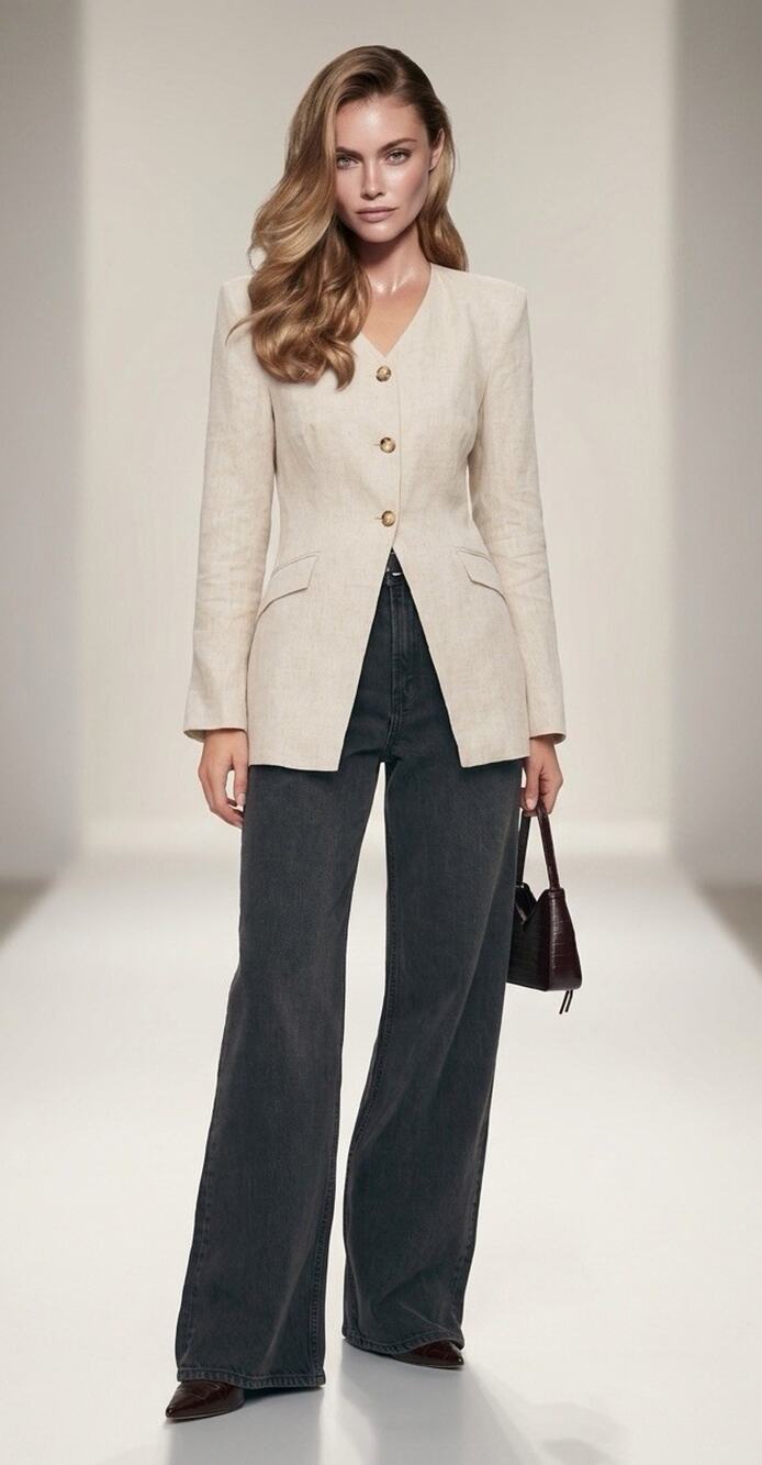 NWT REFORMATION Size 4 Larsen Linen Jacket Oatmeal Beige Lined 100% Linen